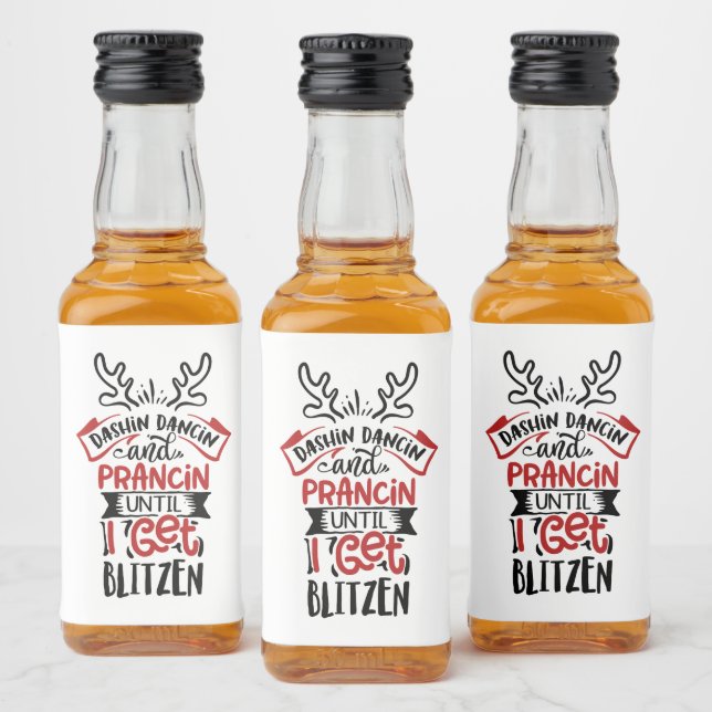 Étiquettes Pour Bouteilles De Liqueur Noël Blitzé mot art (Bouteilles)