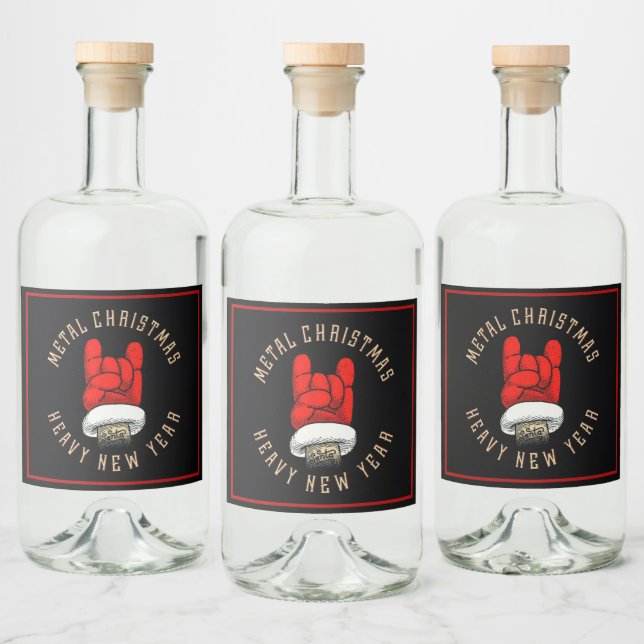 Étiquettes Pour Bouteilles De Liqueur Noël en métal lourd (Bouteilles)