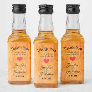 Étiquettes Pour Bouteilles De Liqueur Noms Personnalisés Merci mariage Rustique Chic Min