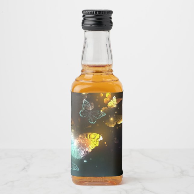 Étiquettes Pour Bouteilles De Liqueur Papillon lumineux et papillons de nuit (Devant)