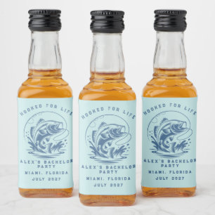 Étiquettes Pour Bouteilles De Liqueur Pêcheur Drôle Party de Bachelor de Pêche sur Mesur