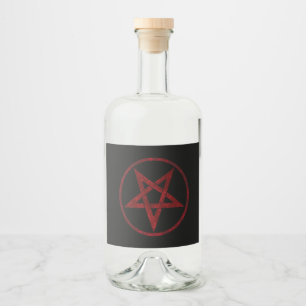 Étiquettes Pour Bouteilles De Liqueur Pentagram Red Devil
