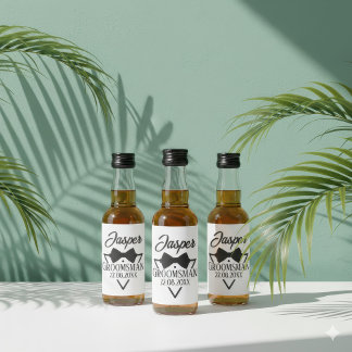 Étiquettes Pour Bouteilles De Liqueur Personnalisé pour le garçon d'honneur
