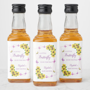 Étiquettes Pour Bouteilles De Liqueur Petit Baby shower papillon