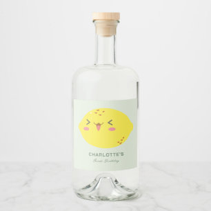Étiquettes Pour Bouteilles De Liqueur Petit Citron Citrus Cutie Premier anniversaire