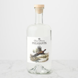 Étiquettes Pour Bouteilles De Liqueur Phéasants, Chasse royale