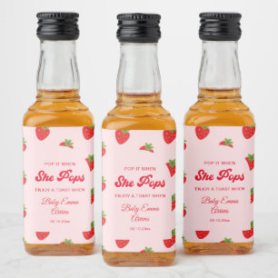 Étiquettes Pour Bouteilles De Liqueur Pop it quand elle Pops Berry Sweet Baby shower Min