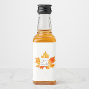 Étiquettes Pour Bouteilles De Liqueur Remerciez Fall Leaves Thankgiving