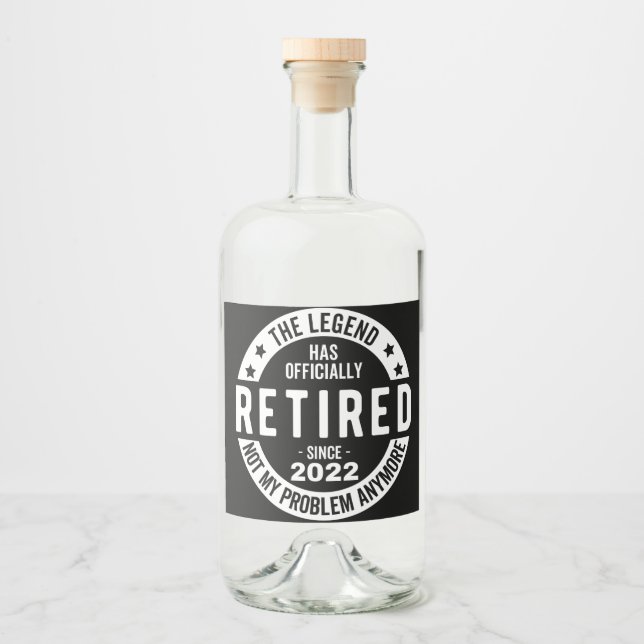 Étiquettes Pour Bouteilles De Liqueur Retired (Devant)
