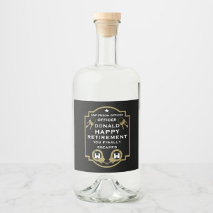 Étiquettes Pour Bouteilles De Liqueur Retraite de l'agent pénitentiaire