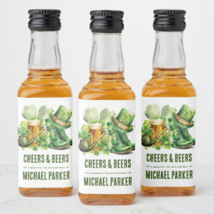 Étiquettes Pour Bouteilles De Liqueur Salutations Bières Adultes Anniversaire St Patrick