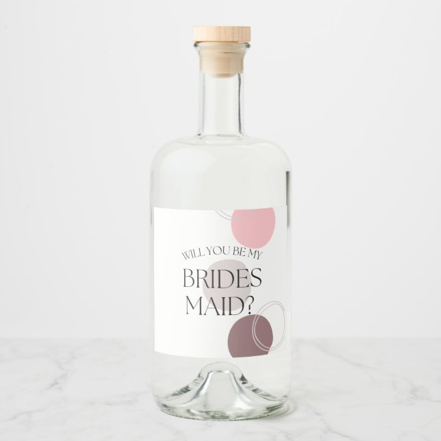 Étiquettes Pour Bouteilles De Liqueur Seras-Tu Ma Servante D'Époux Gin Liqour (Devant)