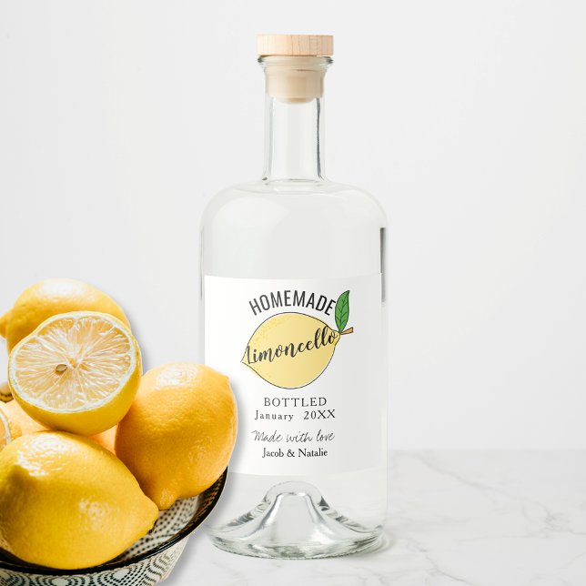 Étiquettes Pour Bouteilles De Liqueur service de mariage de limoncello fait maison (Créateur téléchargé)