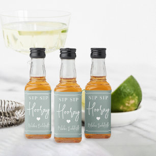 Étiquettes Pour Bouteilles De Liqueur Sip Sip Hooray Bachelorette Party Favoriser