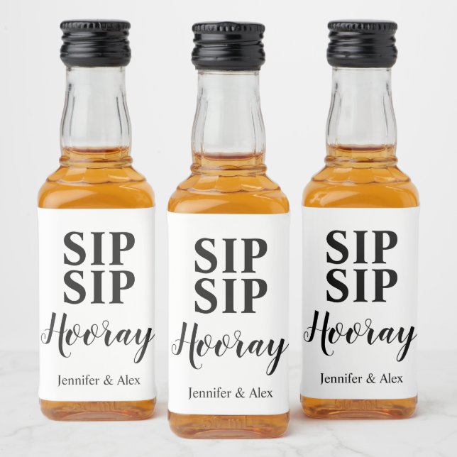 Étiquettes Pour Bouteilles De Liqueur Sip Sip Hooray Favoriser (Bouteilles)