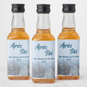 Étiquettes Pour Bouteilles De Liqueur Snowy Mountain Forest Apres Ski Mariage Event
