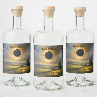 Étiquettes Pour Bouteilles De Liqueur Solar Eclipse Farm Midwest Personnaliser Ensemble 