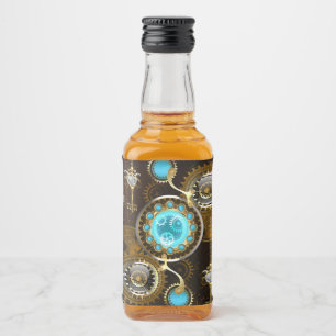 Étiquettes Pour Bouteilles De Liqueur Steampunk Rusty Background