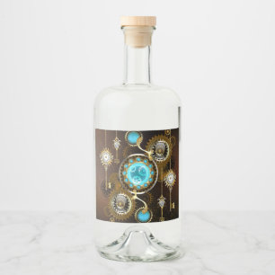 Étiquettes Pour Bouteilles De Liqueur Steampunk Rusty Background