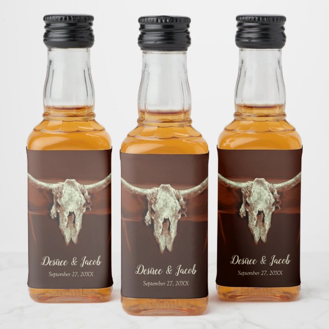 Étiquettes Pour Bouteilles De Liqueur Taureau Mariage Russe Brown Pays Ouest (Bouteilles)