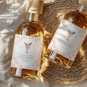 Étiquettes Pour Bouteilles De Liqueur 'Tini Bit Ancien Martini Coquette Anniversaire