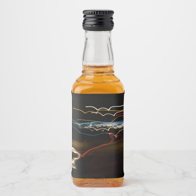 Étiquettes Pour Bouteilles De Liqueur tireur noir (Devant)