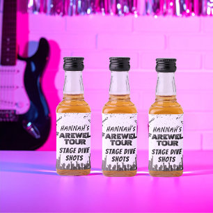 Étiquettes Pour Bouteilles De Liqueur Tournée d'adieu Punk Rock Enterrement de Vie de Je