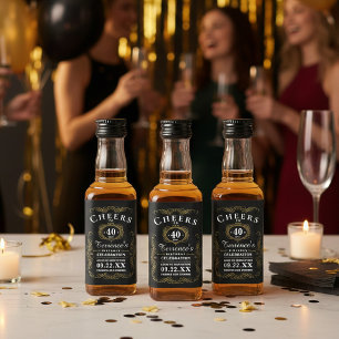 Étiquettes Pour Bouteilles De Liqueur Typographie tendance N'importe quel âge Anniversai