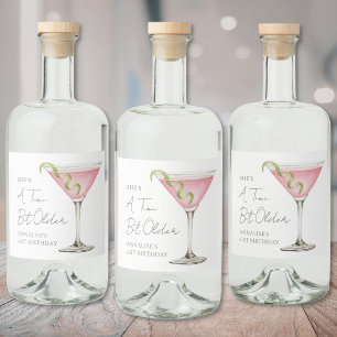 Étiquettes Pour Bouteilles De Liqueur Un Martini Un Tout Petit Peu Plus Vieux Pour Mon A