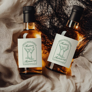Étiquettes Pour Bouteilles De Liqueur Week-end de maris et mariage