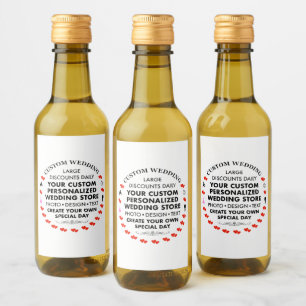 Étiquettes Pour Bouteilles De Vin 10 x Mariage personnalisé MINI ÉTIQUETTES VIN