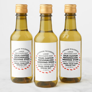 Étiquettes Pour Bouteilles De Vin 10 x Mariage personnalisé MINI ÉTIQUETTES VIN