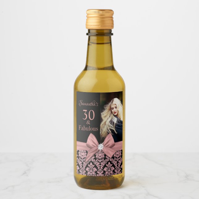 Étiquettes Pour Bouteilles De Vin 30 et fabuleuse fête d'anniversaire (Devant)