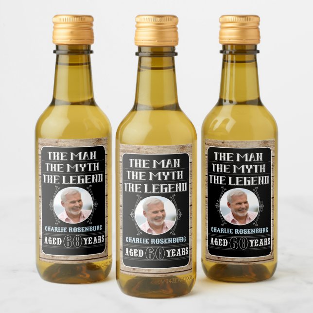 Étiquettes Pour Bouteilles De Vin 60e anniversaire L'homme, le mythe, la légende (Bouteilles)