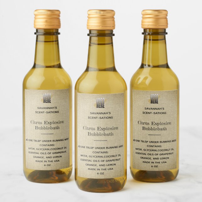 Étiquettes Pour Bouteilles De Vin Ajouter votre logo Spa Vertical Skincare (Bouteilles)
