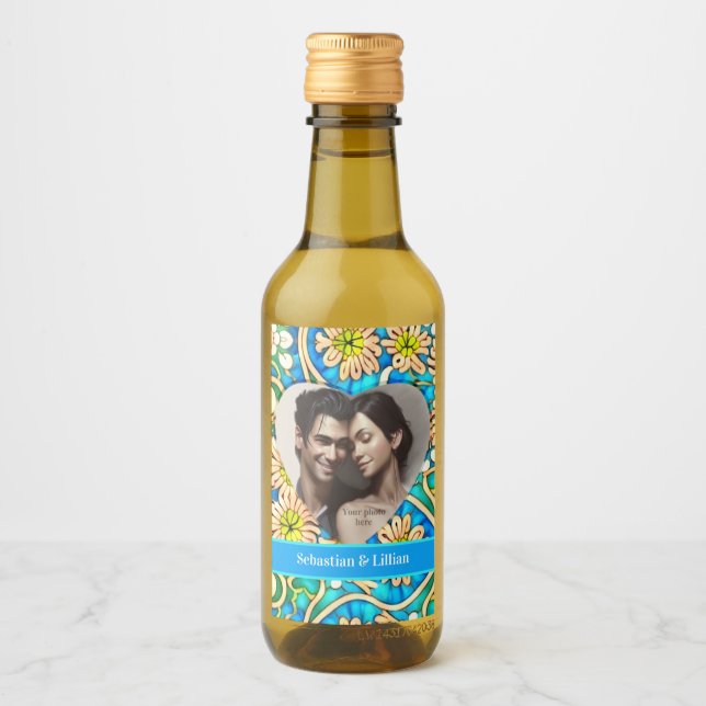 Étiquettes Pour Bouteilles De Vin Art Nouveau Era Chyrsanthemums - Votre texte / pho (Devant)