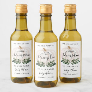 Étiquettes Pour Bouteilles De Vin Baby shower citrouille Faire-part de grossesse