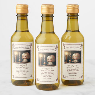 Étiquettes Pour Bouteilles De Vin Bonne fille anniversaire 01