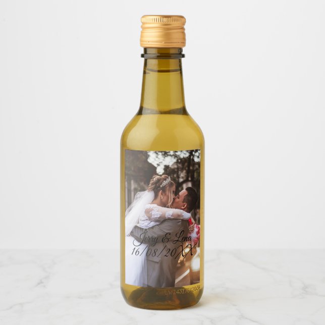Étiquettes Pour Bouteilles De Vin Bouteilles de Mariage customisées (Devant)