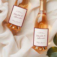 Calligraphie classique Mariage Vieux argent rouge