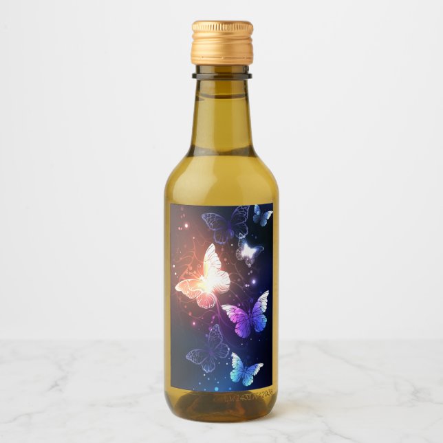 Étiquettes Pour Bouteilles De Vin Clowing Night Butterflies (Devant)