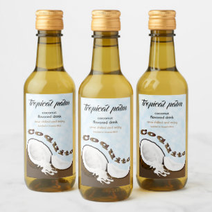 Étiquettes Pour Bouteilles De Vin Coquito Coconut Fruit tropical