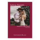 Cranberry Red Mariage Photo Love & Thanks Mini