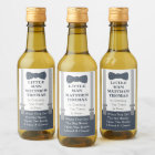 Cravate Bow Baby shower Mini bouteille à vin Étiqu