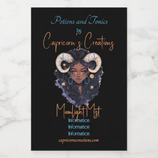 Étiquettes Pour Bouteilles De Vin Create Your Own African American Woman Capricorn