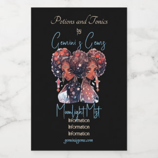 Étiquettes Pour Bouteilles De Vin Create Your Own African American Woman Gemini