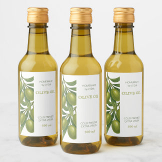 Étiquettes Pour Bouteilles De Vin Custom Homemade Olive Oil Label