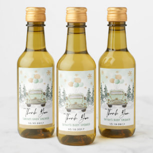 Étiquettes Pour Bouteilles De Vin Décoration de vacances d'hiver en or pour douche D