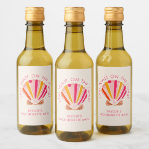 Étiquettes Pour Bouteilles De Vin Dernier Toast Sur La Côte Beach Bachelorette Party