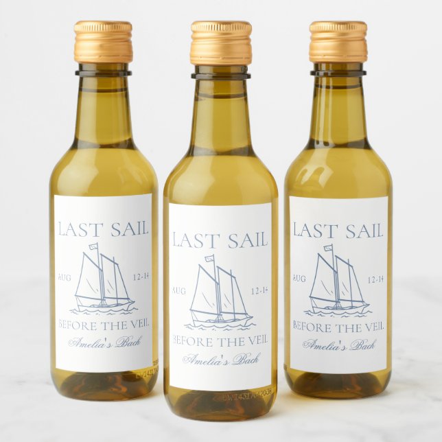Étiquettes Pour Bouteilles De Vin Dernière Voile Avant Le Week-End De Bachelorette V (Bouteilles)